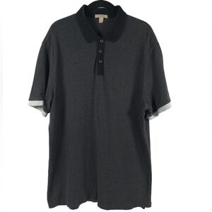 BURBERRY BRIT Polo Shirt Dark Gray Embroidered Logo‎ Size XXL TTG